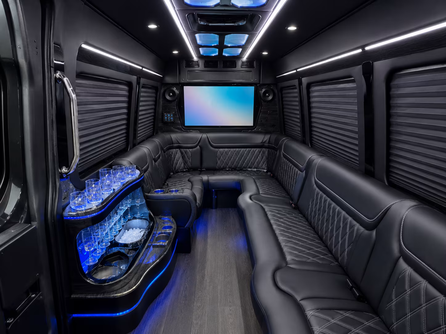 san mateo sprinter limousine inside